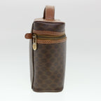 CELINE Macadam Canvas Hand Bag PVC Leather Brown  38356