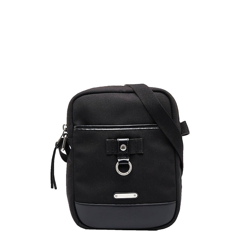 Saint Laurent Crossbody Bag in Canvas Leather Black