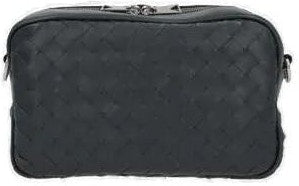 Bottega Veneta Men's Medium Intrecciato Camera Bag in Grey | 755923V2HL1 Color 2077