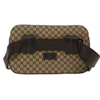 CELINE Macadam Canvas Waist Bag Beige Orange  38443