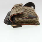 CELINE Macadam Canvas Waist Bag Beige Orange  38443