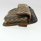 CELINE Macadam Canvas Waist Bag Beige Orange  38443