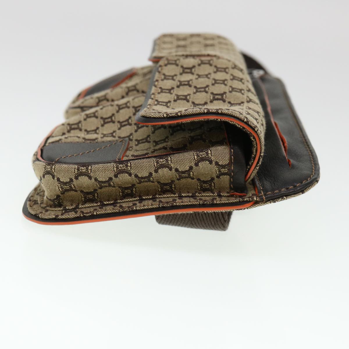 CELINE Macadam Canvas Waist Bag Beige Orange  38443