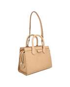 Chloe Woody Small Leather Tote Women Brown | Beige Tote Bags