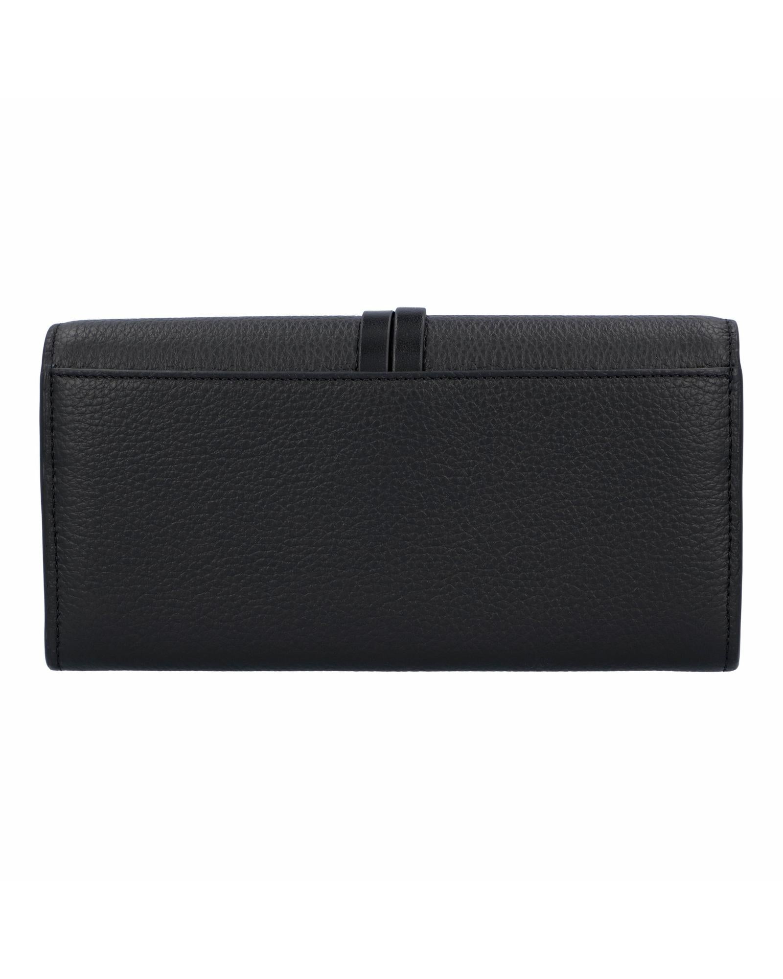 Chloe Alphabet Leather Wallet Women Black | Black Wallets & Pouches