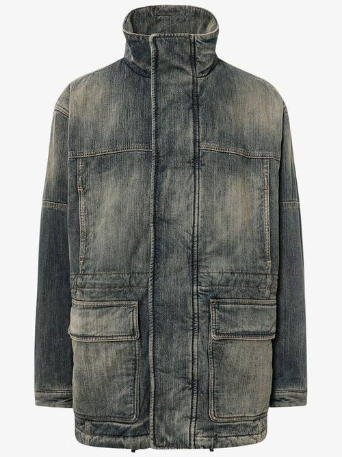 Balenciaga 23 fw denim parka WITH back logo label 750946TNW654036 B0650738525
