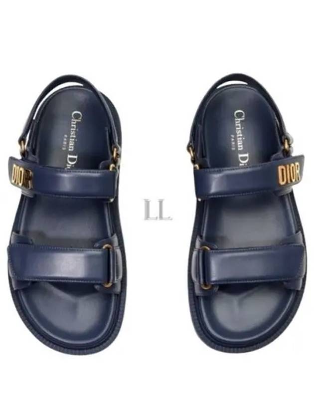 Dioract Strap Lambskin Sandals Midnight Blue Dior