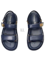Dioract Strap Lambskin Sandals Midnight Blue Dior