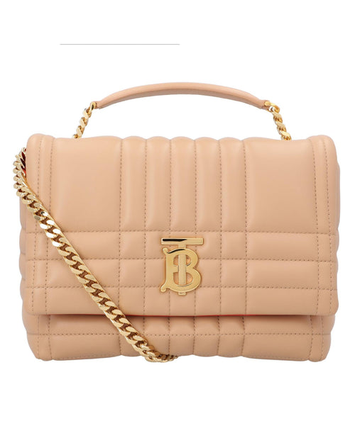 Burberry TB Bag Quilted Leather Crossbody Women Pink | Pink Messenger Bags