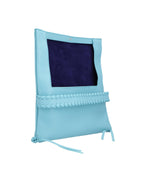 Chloe Woody Medium Tote Braided Strap Women Blue | Blue Clutch Bags