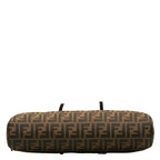 Fendi Zuka Handbag 16560 Brown Canvas Leather Ladies Fendi