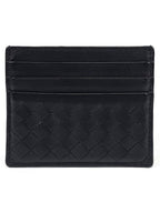 Bottega Veneta 624106 Intrecciato Black Card Wallet