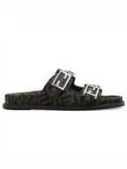 Fendi Feel Logo Slippers Black