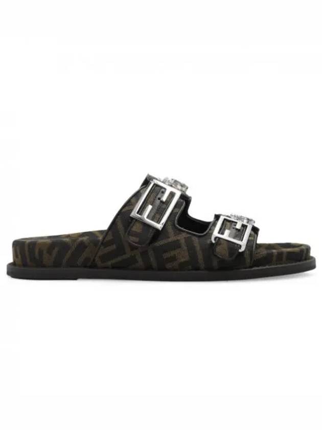 Fendi Feel Logo Slippers Black