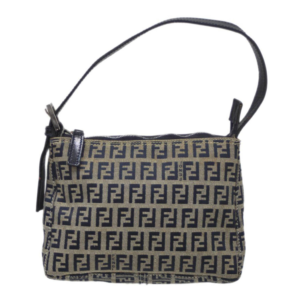 Fendi Zucchino  Canvas Leather Pouch ()