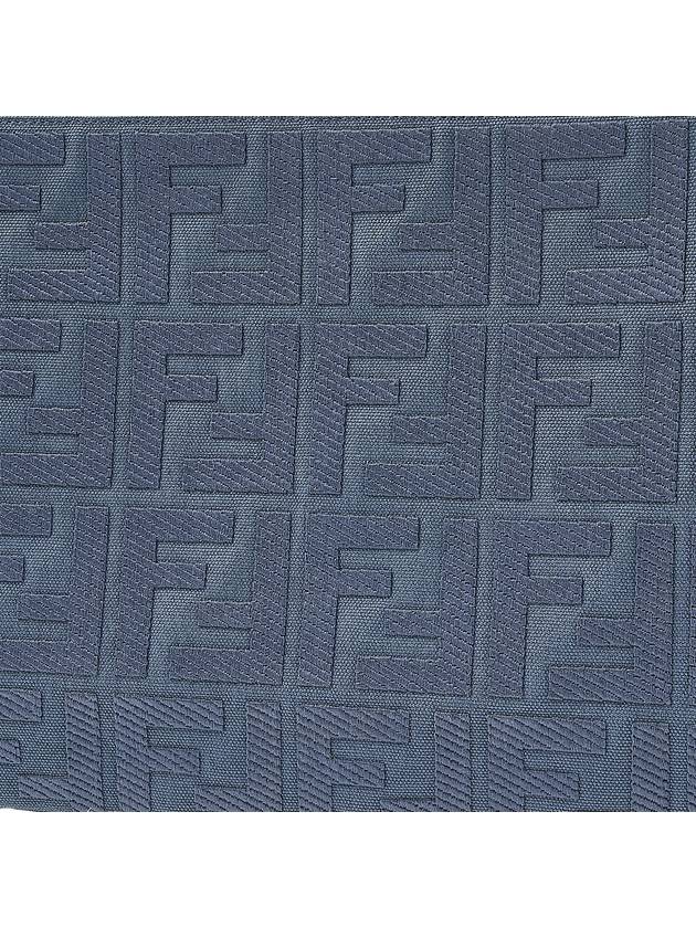Fendi FF Logo Flat Large Clutch Bag Blue