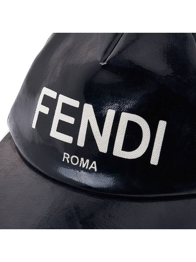 Fendi Logo Printed Baseball Ball Cap Black