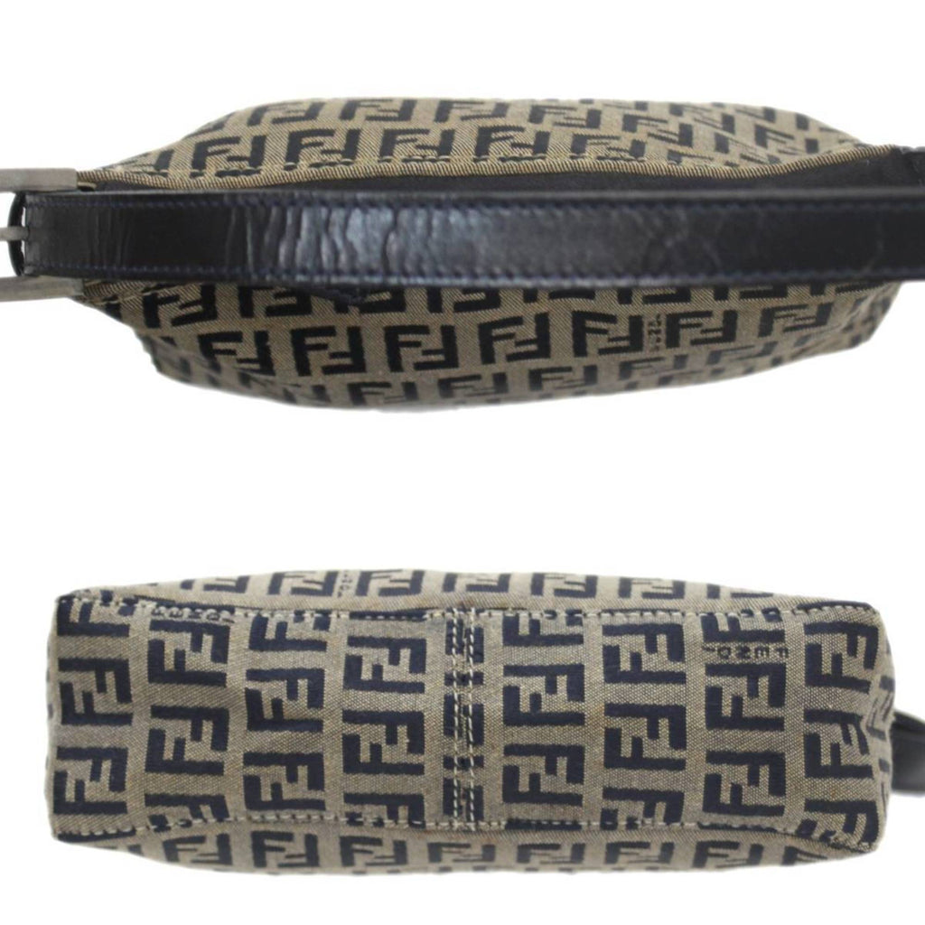 Fendi Zucchino  Canvas Leather Pouch ()