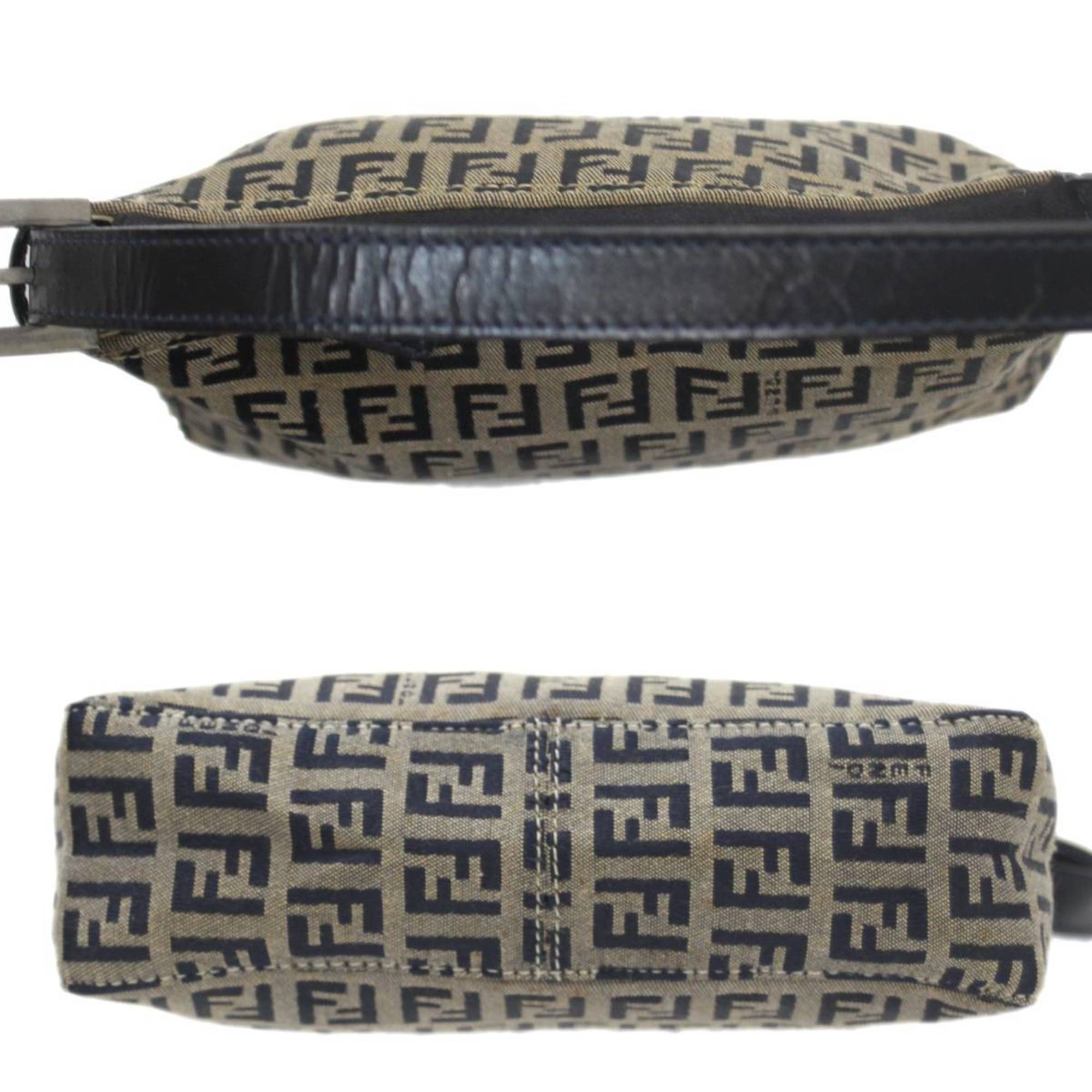 Fendi Zucchino  Canvas Leather Pouch ()