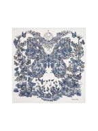 Butterfly Around The World 90 Square Scarf White Dior