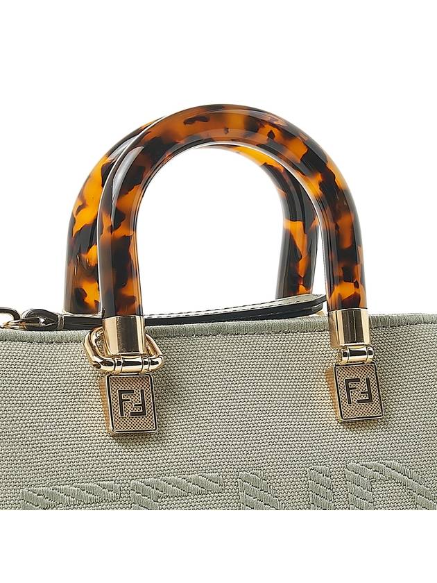 Fendi By The Way Small Canvas Tote Bag Green