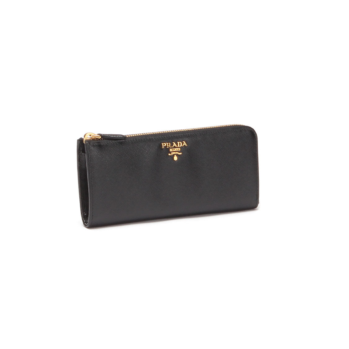 PRADA Saffiano Leather Zip Around Wallet