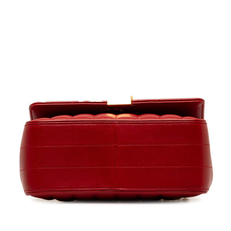 Saint Laurent Vicky YSL Logo Chain Shoulder Bag 532595 Red G Leather  Saint Laurent