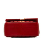 Saint Laurent Vicky YSL Logo Chain Shoulder Bag 532595 Red G Leather  Saint Laurent
