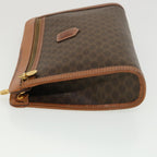 CELINE Macadam Canvas Clutch Bag PVC Leather Brown  39179