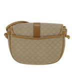 CELINE Macadam Canvas Shoulder Bag PVC Leather Beige  39182
