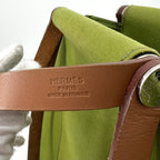 Hermes Green Canvas Cabag Elan PM Bag