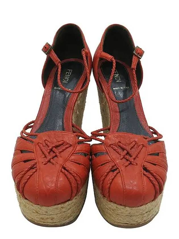Fendi Smith Market Used Luxury Orange Shoes Women s