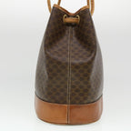 CELINE Macadam Canvas Shoulder Bag PVC Leather Brown  39461