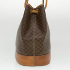 CELINE Macadam Canvas Shoulder Bag PVC Leather Brown  39461