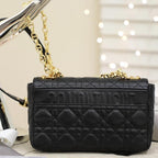 DIOR SMALL CARO BAG BALCK SUPPLE CANNAGE CALFSKIN
