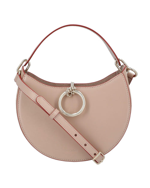 Chloe Tess Small Leather Shoulder Bag Women Brown | Beige