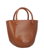 Chloe Woody Small Leather Tote Women Brown | Brown Tote Bags