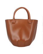 Chloe Woody Small Leather Tote Women Brown | Brown Tote Bags