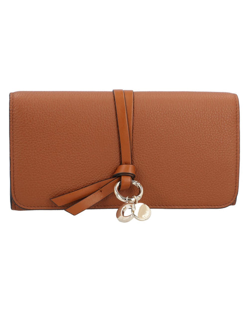 Chloe Alphabet Wallet Leather Women Brown | Brown Wallets & Pouches