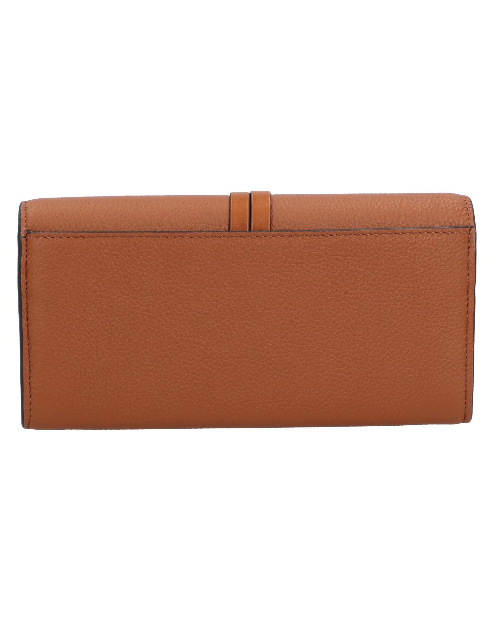 Chloe Alphabet Wallet Leather Women Brown | Brown Wallets & Pouches