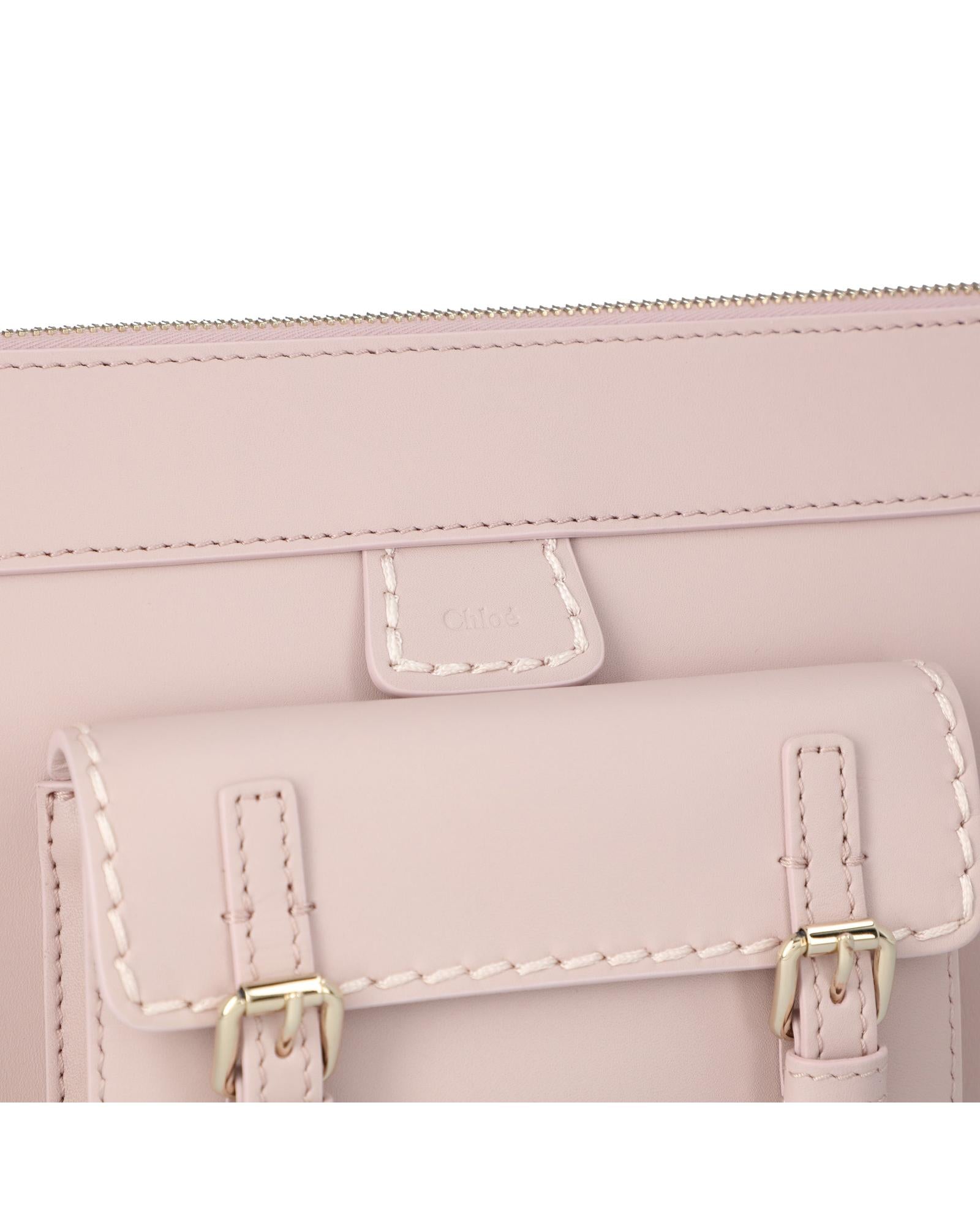 Chloe Mini Leather Crossbody Bag Women Brown | Beige Shoulder Bags