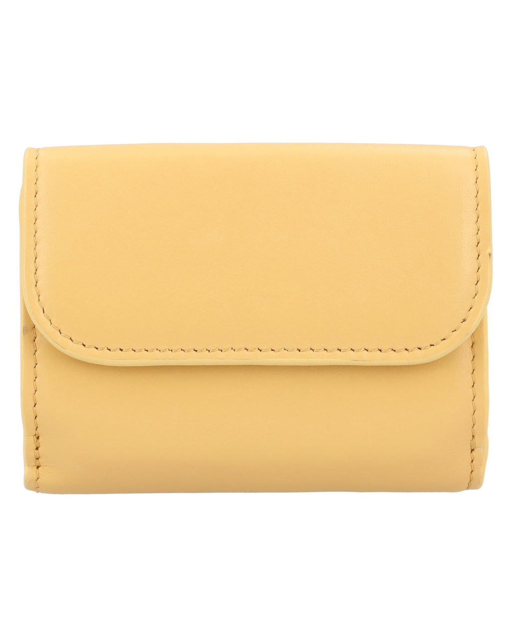 Chloe Embroidered Leather Trifold Wallet Women Yellow | Yellow Wallets & Pouches