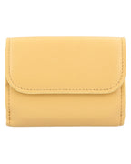 Chloe Embroidered Leather Trifold Wallet Women Yellow | Yellow Wallets & Pouches