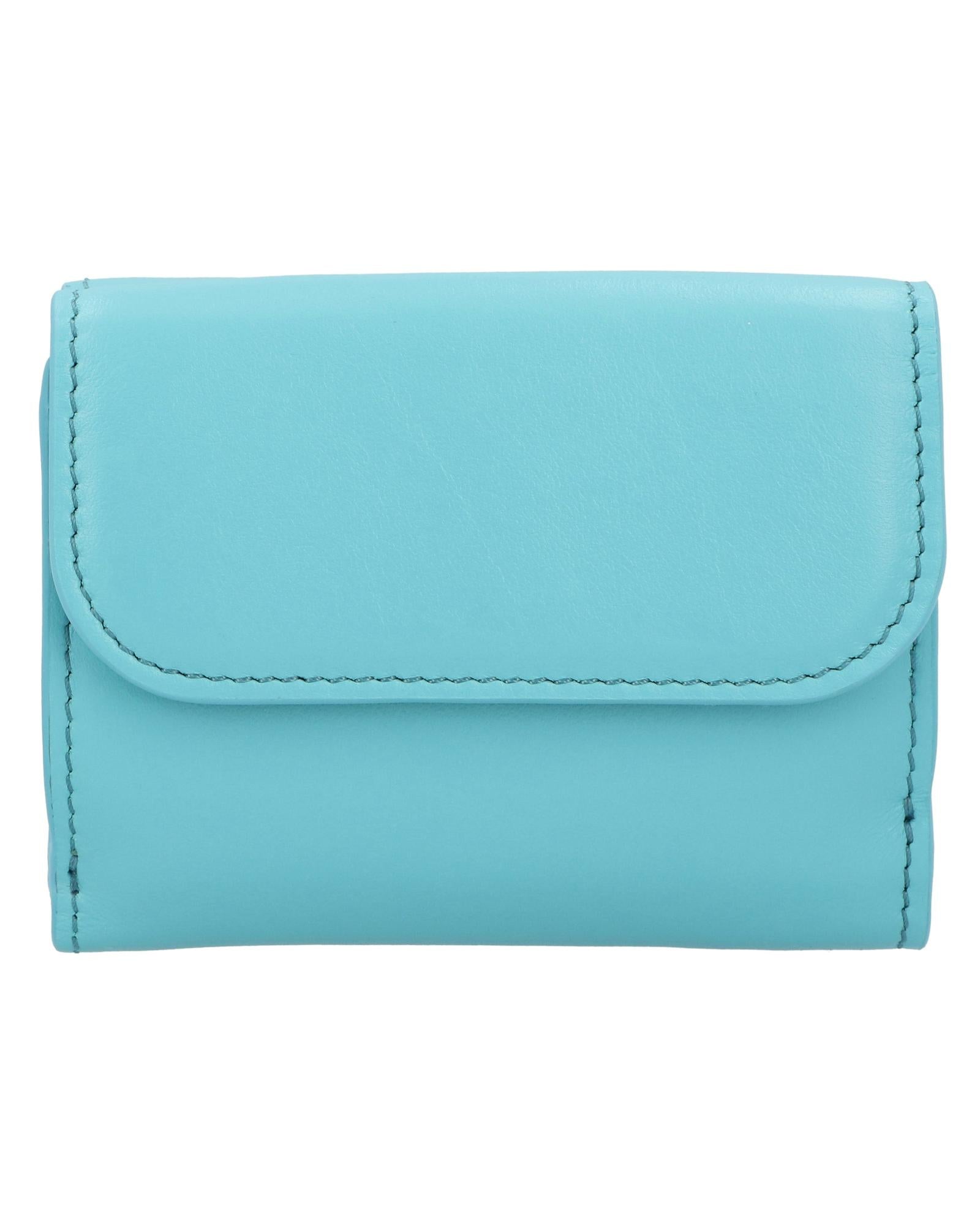 Chloe Chlo Embroidered Leather Wallet Women Blue | Blue Wallets & Pouches