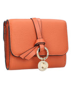 Chloe Alphabet Mini Wallet Leather Women Orange | Orange Wallets & Pouches