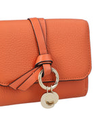 Chloe Alphabet Mini Wallet Leather Women Orange | Orange Wallets & Pouches