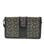 CELINE C Macadam Canvas Shoulder Bag Navy  39617