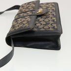 CELINE C Macadam Canvas Shoulder Bag Navy  39617