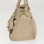 CELINE Hand Bag Leather 2way Beige  39619