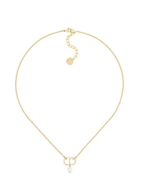 Petit CD Pearl Necklace Gold Dior